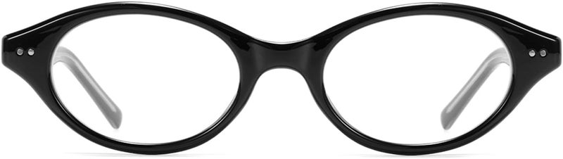 TIJN Fast intercity distribution Olisa Blue Light Blocking Glasses for Women Men,Oval Glasses Frame Bluelight Glasses for Gaming/Computer/Screen, 04. New- Jet Black (Cat Eye), 49-20-148 Individual group scene compatible - Image 1