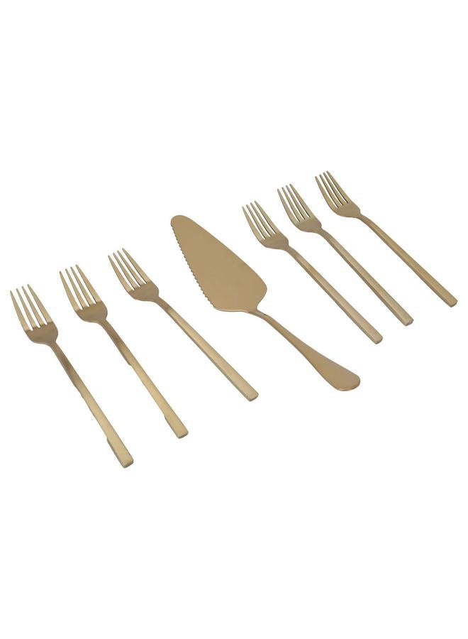 Alsaif Porcelain Cake Serving Set Green With Gold White Pattern - Image 3