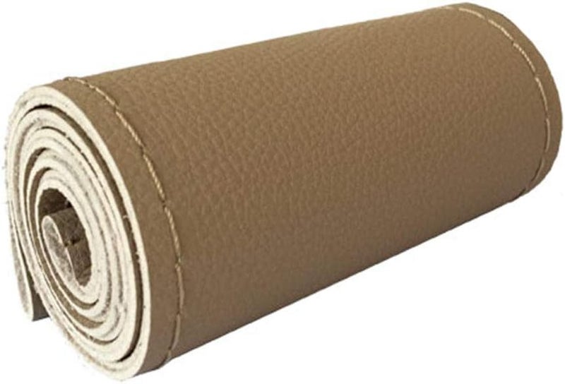 Mayco Bell Soft Leather Steering Wheel Cover on Car Steering Wheel with Needle and Thread Interior Accessories Beige - Image 1