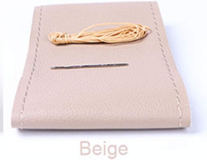 Mayco Bell Soft Leather Steering Wheel Cover on Car Steering Wheel with Needle and Thread Interior Accessories Beige - Image 4
