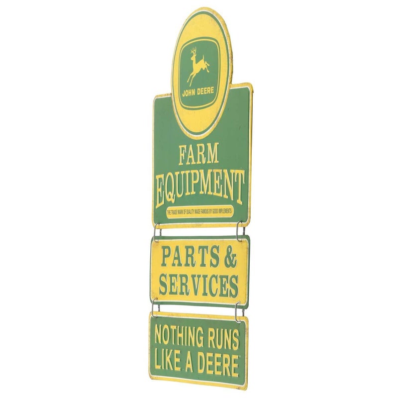 Open Road Brands John Deere Farm Equipment Linked and Embossed Metal Sign - Vintage John Deere Sign for Garage or Man Cave - Image 2