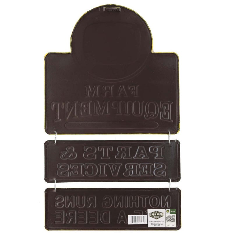 Open Road Brands John Deere Farm Equipment Linked and Embossed Metal Sign - Vintage John Deere Sign for Garage or Man Cave - Image 3