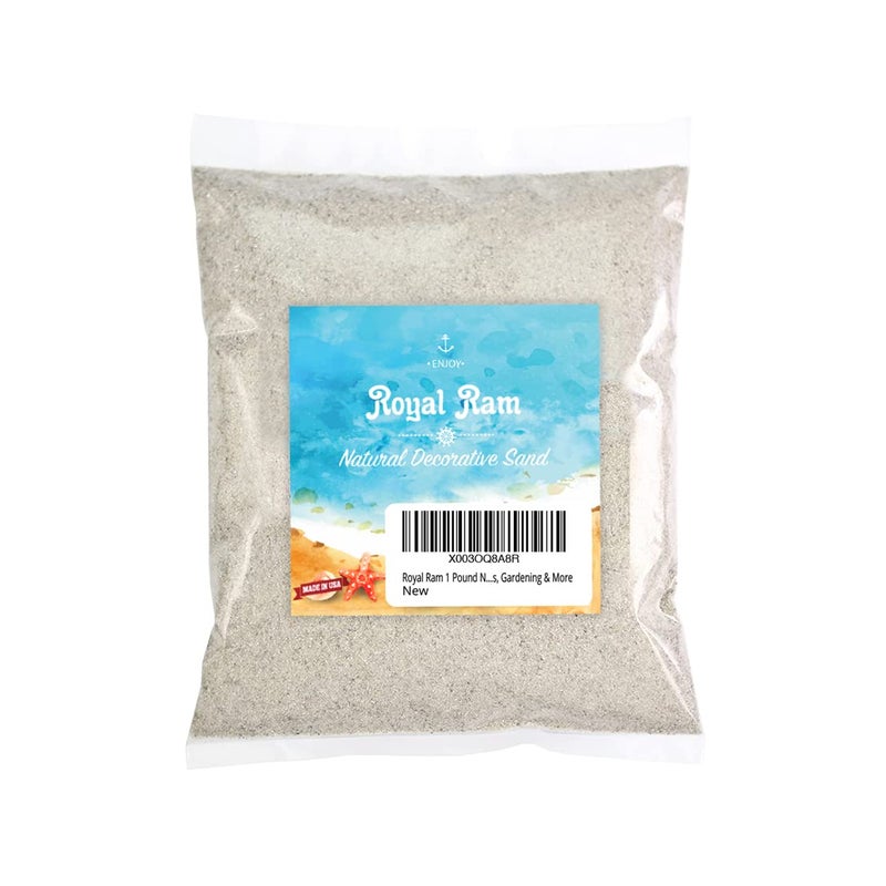 Royal Ram 1 Pound Natural Decorative Real Sand - for Interior Decor, Vase Filler, Sand Crafts, Aquariums, Terrariums, Gardening & More - Image 1
