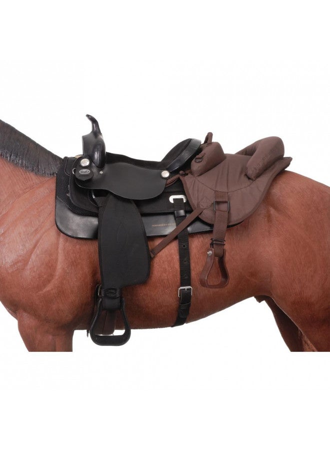 Tough 1 Tough 1 Ride - Behind Tandem Saddle for Western Saddle, Brown 