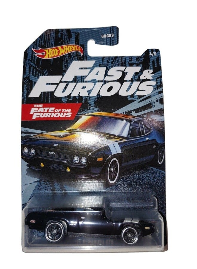 Diecast داي كاست هوت ويلز فاست آند فيوريوس '71 بليموث جي تي إكس، مصير الغاضبين 4/5 (أسود) - Image 2