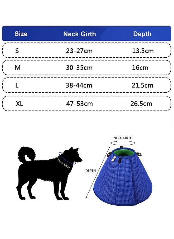 GUSGU - Dog Cone Collar for Dog After Surgery, Adjustable Dog Recovery Cone Collar for Large Medium Small Dogs, Prevent Pet Puppy Bite Licking Scratching Touching, Help Dog Healing from Wound M - Image 1