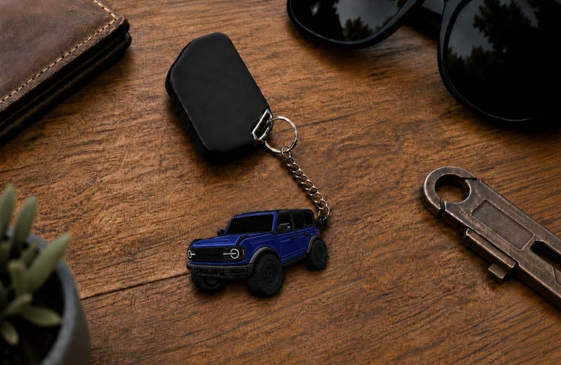 FOUR WHEEL BEAST إكسسوارات سلسلة مفاتيح برونكو - غطاء فوب لمفتاح 4 أبواب - تعديلات رائعة متوافقة مع فورد برونكو 2021 2022 2023 - Image 2
