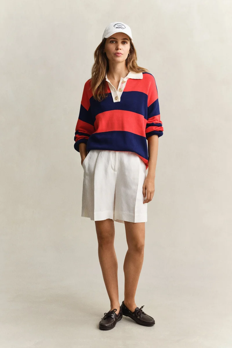 غانت Tailored Linen Blend Shorts