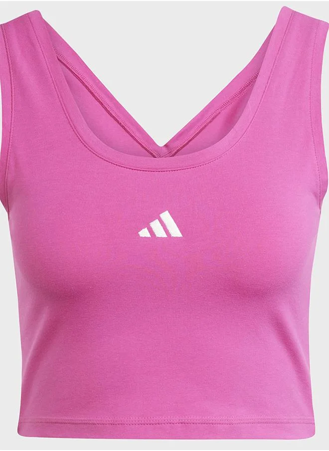 اديداس تانك توب Essentials Small Logo Cotton Lifestyle