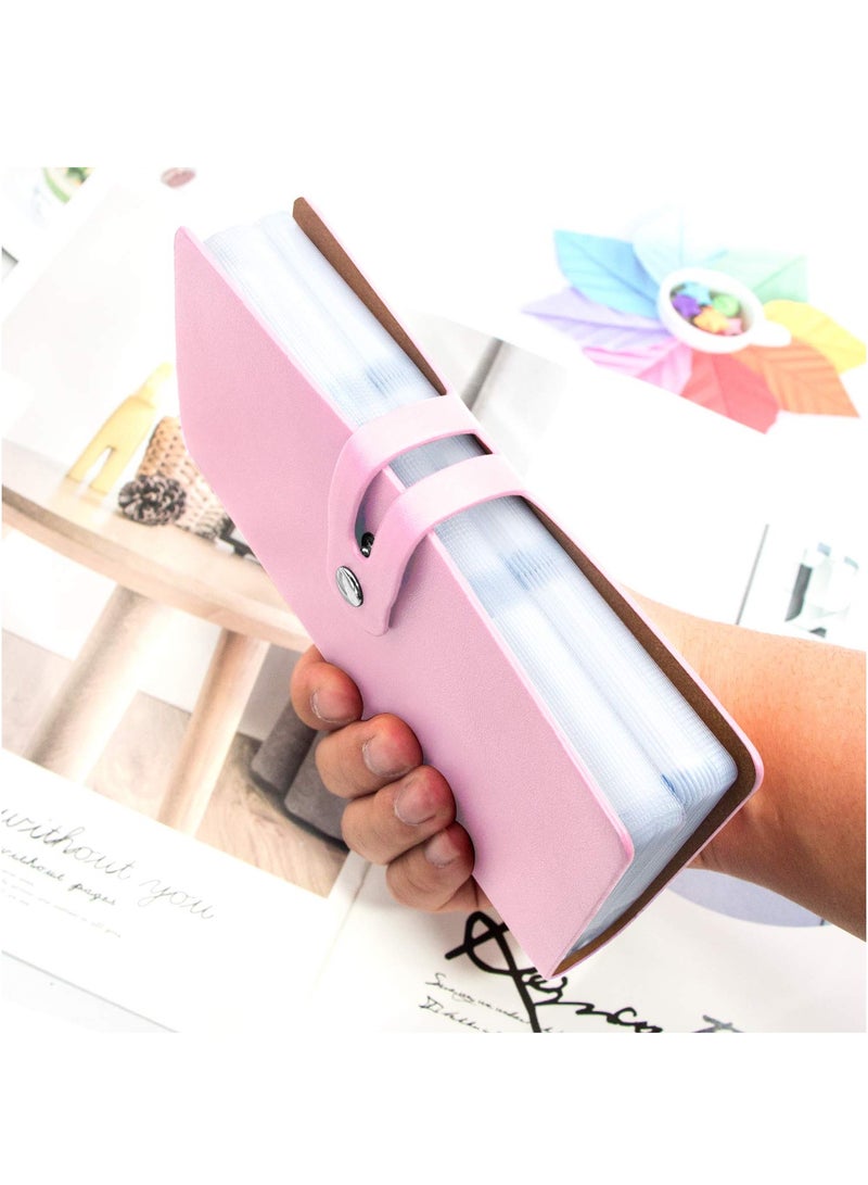 Excefore حامل بطاقات الائتمان، منظم بطاقات العمل، واقي بطاقات الائتمان مع 96 فتحة بطاقة، حامل بطاقات العمل الذي يحجب RFID لإدارة بطاقاتك المختلفة لمنع الضياع أو التلف (وردي) - Image 4