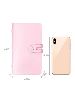 Excefore Credit Card Holder, Business Card Organizer Credit Cards Protector with 96 Card Slots RFID Blocking Business Cards Holder for Managing Your Different Cards to Prevent Loss or Damage (Pink)  - Image 5