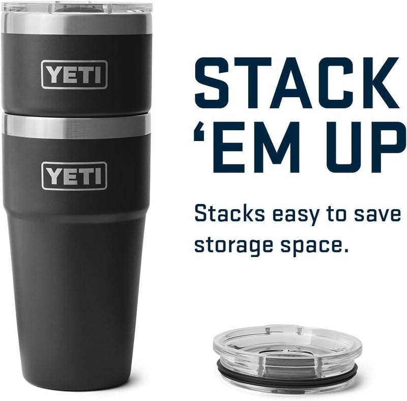 YETI Rambler Cup, Vacuum Insulated Stainless Steel Stackable Cup with Magslider Lid, Moon Dust, 20 oz (591 ml) - Image 2