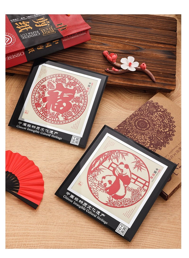 عام هدايا بصفة خاصة بالصين، DIY، أسلوب صيني، مناسبة للأطفال والبالغين، آمنة، زينة، ألعاب تعليمية، تفاعل بين الوالدين. منتجات زينة من فن الشيدو (القص الأصفر)، هدايا صينية بصفة خاصة (الصندوق الأصفر) - Image 5
