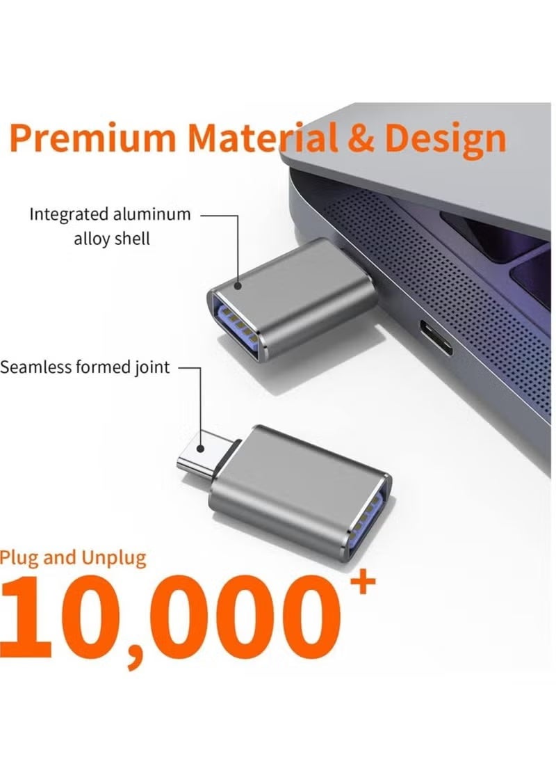 ELTRAZONE USB-C to USB Adapter – Thunderbolt 3 Compatible USB 3.0 OTG Connector for Laptops, Tablets & Smartphones with Type-C Ports, High-Speed Data Transfer, Compact Black Design - Image 5