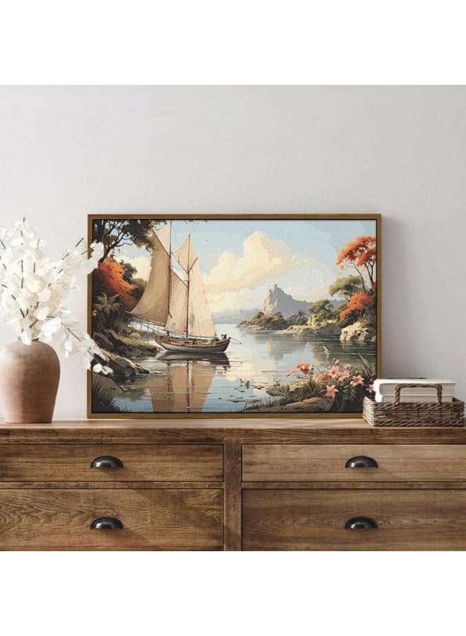 Home Gallery Europe Style Sailing Boat Framed wall art 120x80 - Image 4