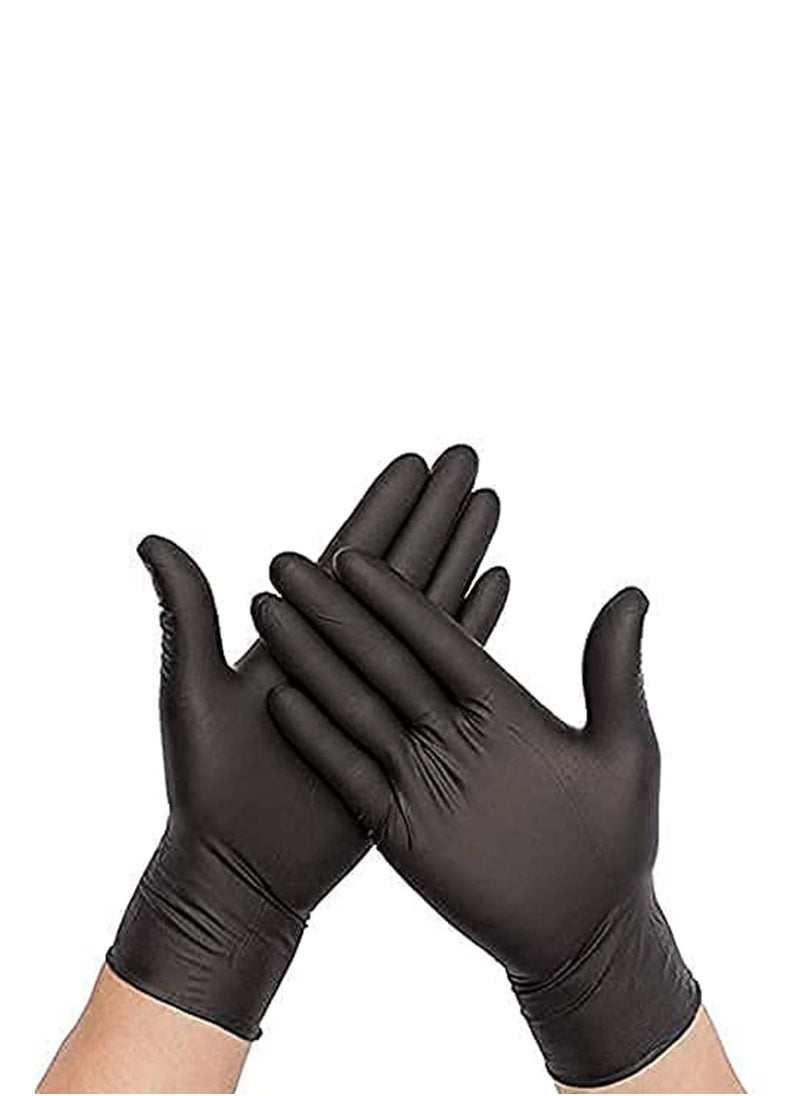 Generic - Powder Free Vinyl Disposable Black Gloves 100 Pcs - Image 1