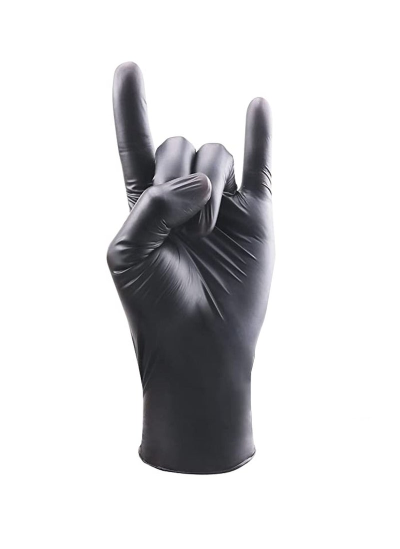 Generic - Powder Free Vinyl Disposable Black Gloves 100 Pcs - Image 1