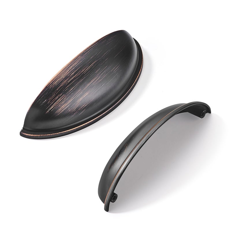 khtumeware 10 Pack 312 Drawer Pulls Oil Rubbed Bronze Cabinet Cup Pulls Kitchen Hardware Cabinet Handles Drawer Handles Knobs 35 inch Hole Center - Image 2