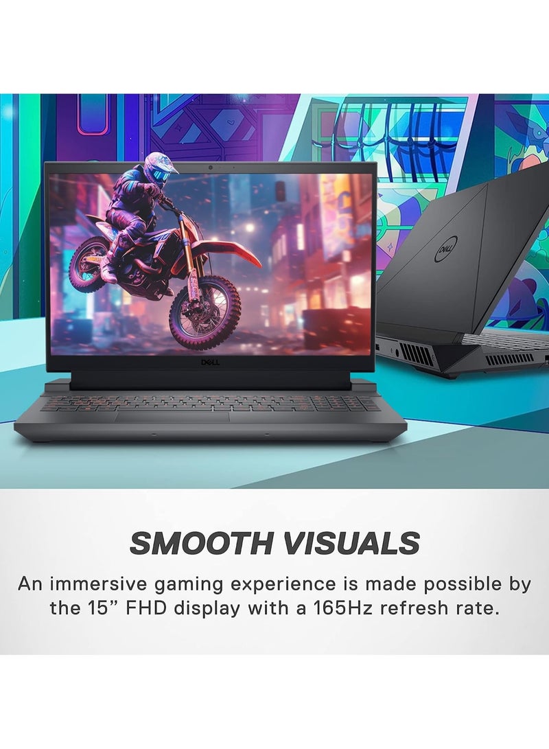 ديل لابتوب جيمينج G15 5530 (نسخة محدثة) بشاشة 15.6 بوصة FULL HD (1920x1200) ومعالج Intel Core i7-13650HX/32 جيجابايت DDR5 RAM/2 تيرابايت SSD/بطاقة رسومات Nvidia Geforce RTX 4060/نظام Windows 11 Home International - Image 2