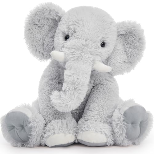 Toys Studio 196 Inch Stuffed Elephant Giant Plush Grey Elephant Stuffed Animal for Kids Gift for Girls Birthday Christmas Valentines Day Themed Party Decorations - Image 1