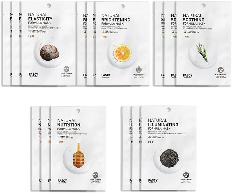 Fascy Natural Nutrition Honey Formula Mask Moisturizing Hydrating Natural Skin10pcs23g