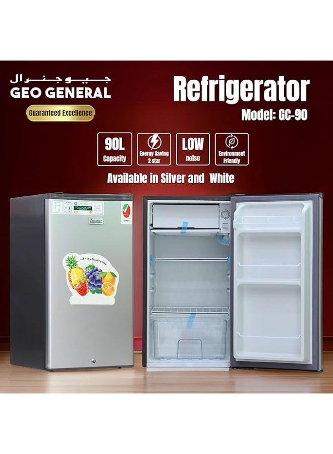 GEO GENERAL GEO GENERAL GC-90 Compact Refrigerator – 90 Liters, Single Door, Low Noise, Energy Efficient  - Image 2