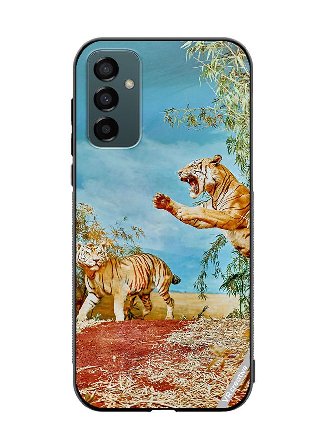 VR CREATIVE Protective Case Cover For Samsung Galaxy M23 Tiger Jumping Design Multicolour - Image 1