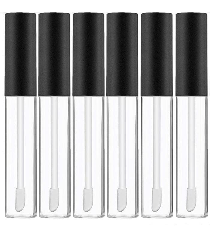 M.C. PIPWALA MC PIPWALA 5ml Premium Qaulity Plastic Unbreakable Travel Empty Lip GlossLip CareCostemic Oil Bottles Transparent Empty Clear Lip Containers TubesRefillable Bottle With PlugPack OF 6  - Image 1