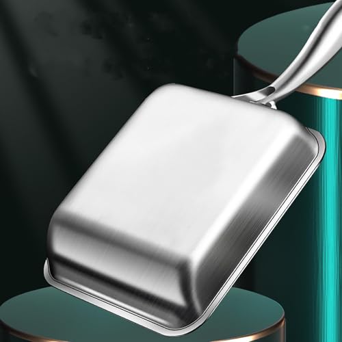Toutrop 7.5" Japanese Omelette Egg Pan, 316 Stainless Steel Egg Pan, Square Frying Pans for Making Omelets and Bacon, Easy to Clean,Silver - Image 3