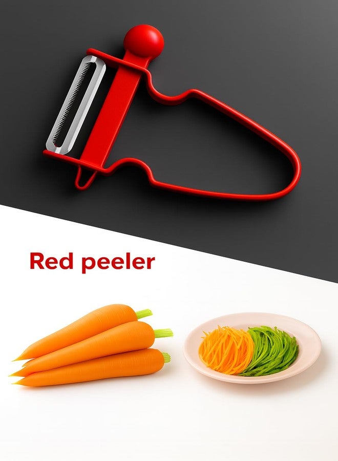 Top Chef Magic Trio Peeler Set - 3-Piece Julienne, Serrated & Straight Peelers for Peel, Slice & Julienne - Image 4
