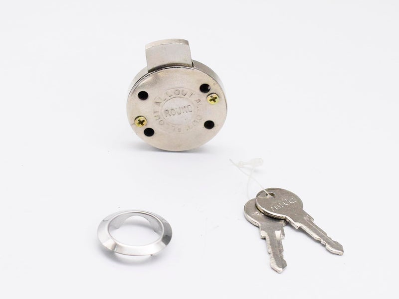 RAB Drawer Locks Multipurpose for Drawer/Cupboard/Furniture Lock/Wardrobe (Code:- Lock Multi Round with 2 Keys, Finish:- Matt)(Pack of:- 1 PCS) - Image 3