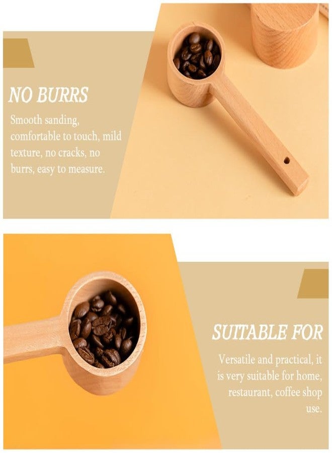 BRIGHTFUFU Long Handle Wooden Coffee Bean Spoon - 10.62 Inch Measuring Scoop for Coffee Tea Sugar Flour and Spices - Perfect Kitchen Gadget for Home and Travel - Image 5