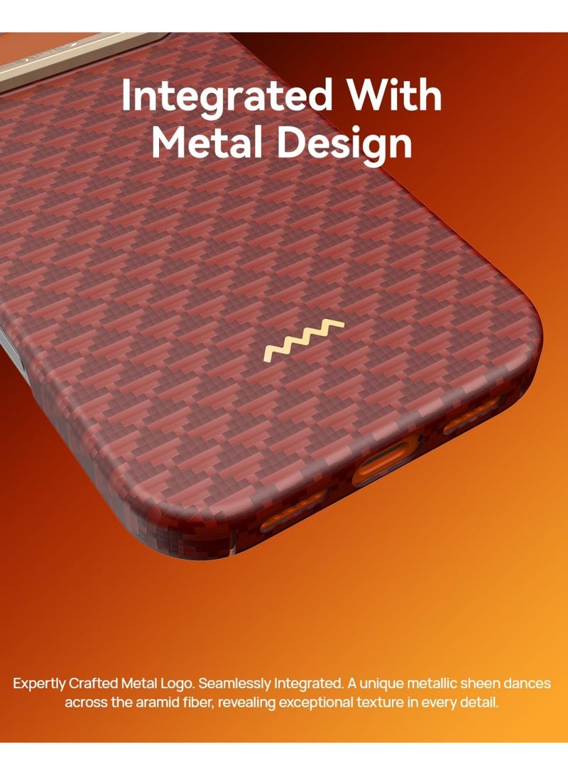 RAPTIC Aramid Skin for iPhone 17 Pro MAX Case [MagSafe] Ultra Slim 1500D Aramid Fiber cover - Oriental - Image 3