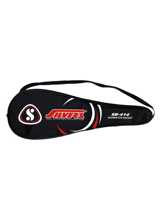 Silvers طقم كرة الريشة SB-414 من سيلفرز سبيكة الفولاذ (2 مضارب مع غطاء كامل، 1 علبة كرات الريشة عبوة من 3)، أحمر - Image 4