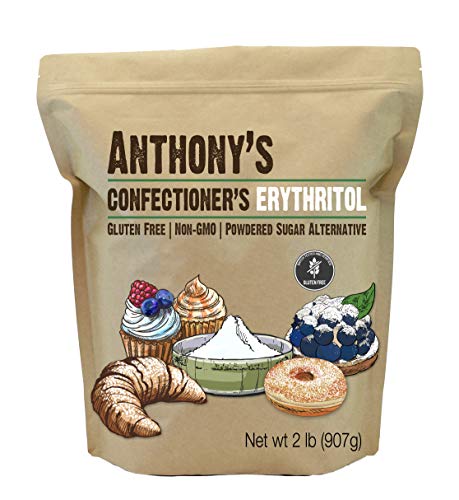 Anthony's Anthonys Confectioners Erythritol Powder 2 lb Non GMO Sweetener Zero Calorie Keto  Paleo Friendly - Image 1