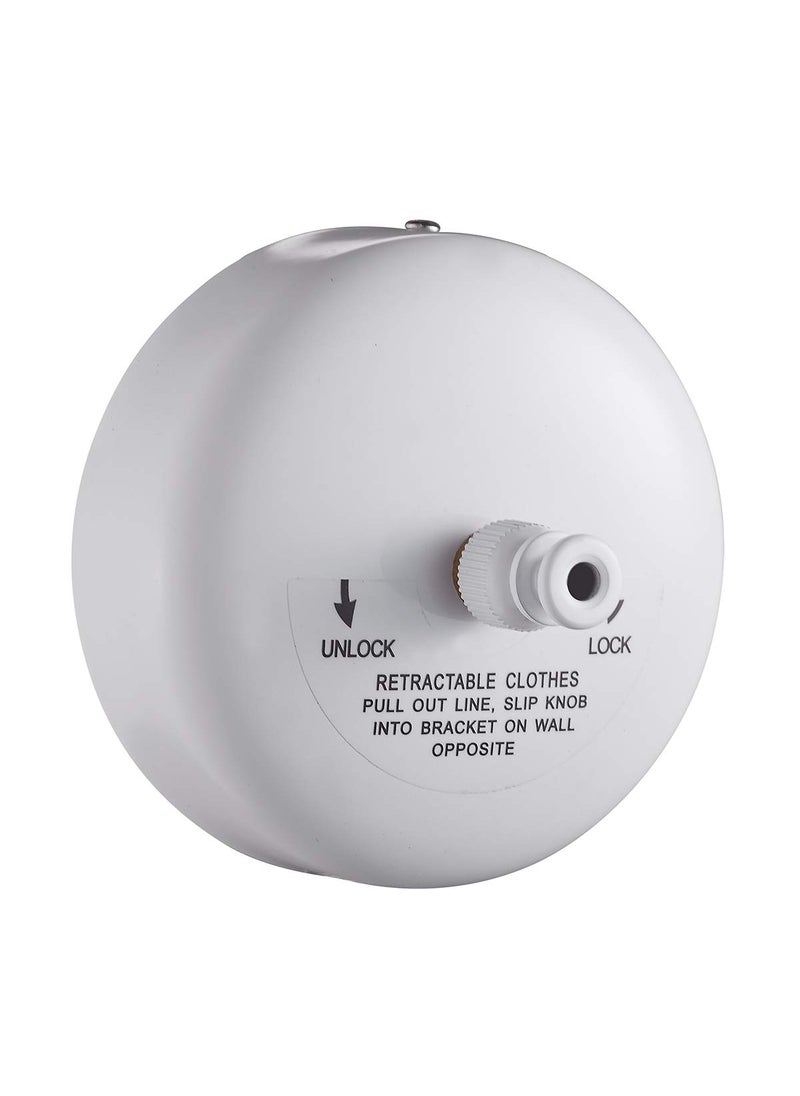 JOOM JOOM Retractable Clothesline Stainless Steel Heavy Duty 9FeetMAX for Hanging Drying in Bathroom Laundry Hotels Chrome FinishRound Style White 