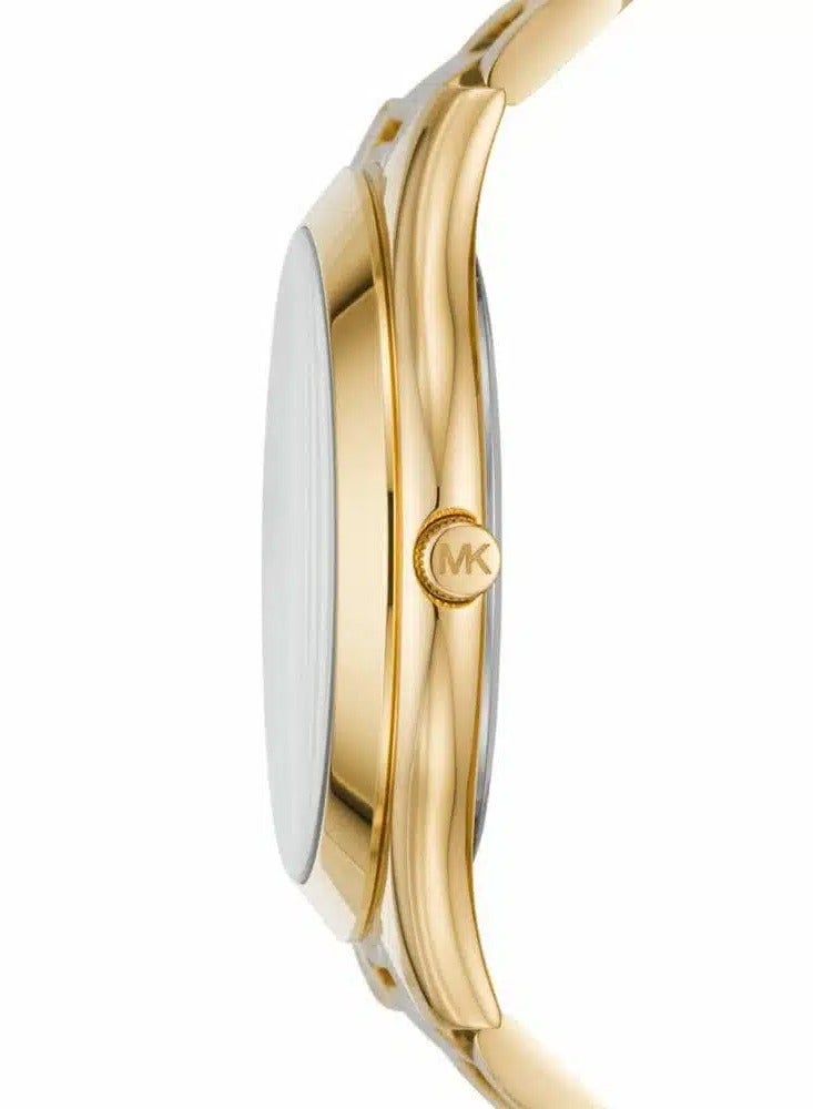 MK Women Gold-Toned Printed Dial Analogue Watch 4561 - Image 2