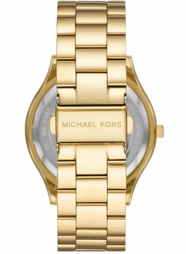MK Women Gold-Toned Printed Dial Analogue Watch 4561 - Image 3