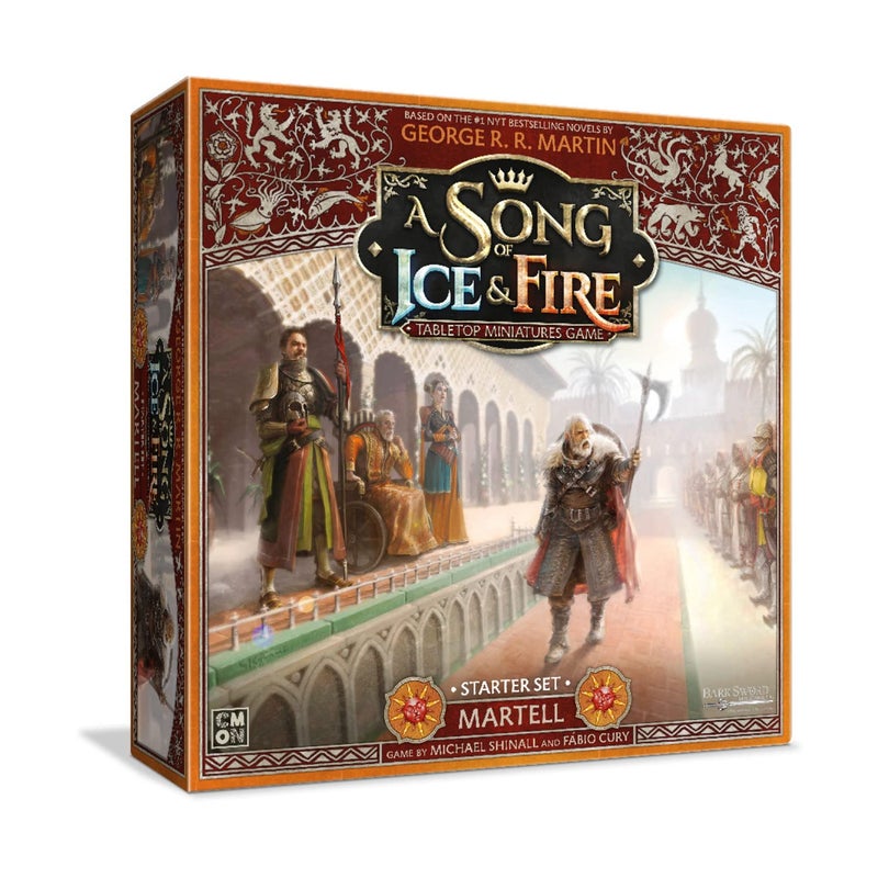 CMON A Song of Ice Fire Tabletop Miniatures Game House Martell Starter Set Lead The Resilient House Martell Strategy Game for Adults Ages 14 2 Players 4560 Minute Playtime Made by CMON