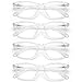AQWANO Clear Reading Glasses for Women Men 15 Blue Light Blocking Square Frames Lightweight Computer Readers Cheaters with Spring Hinge Anti EyestainGlare 15 - Image 1