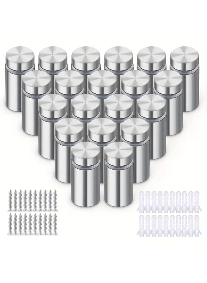 20 Pack 12mmx25mm Stainless Steel Wall Spacers For Glass And Acrylic Signs - Image 1