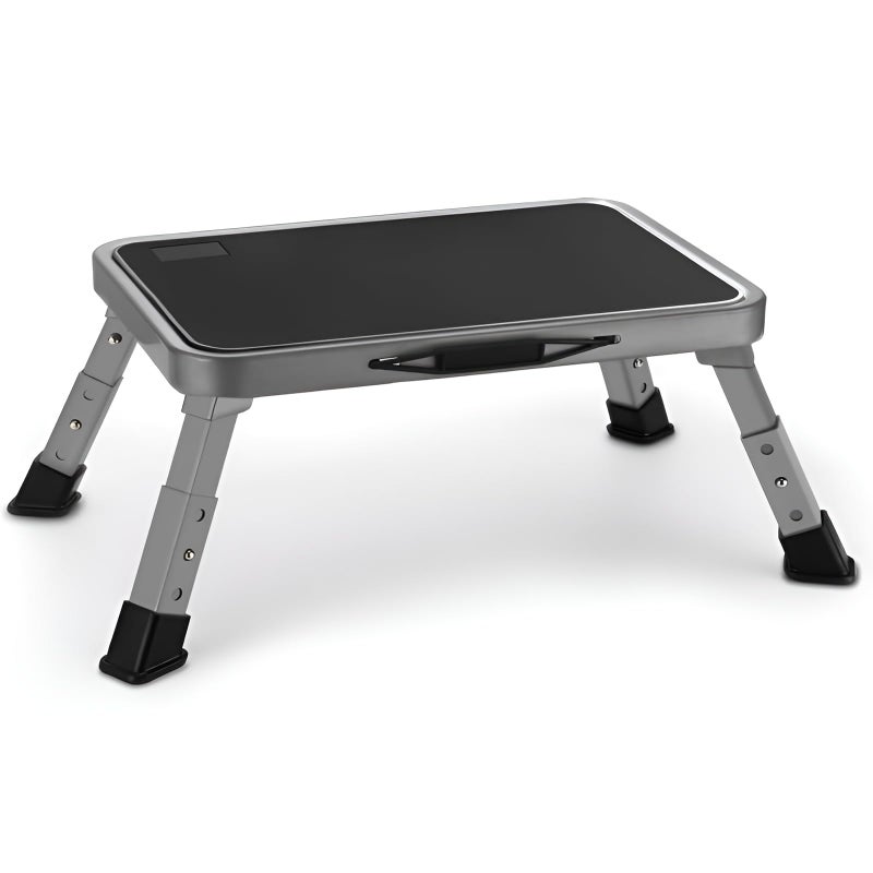 Jocauto Foldable Step Stool Adjustable Step Stool with a NonSlip Platform Step Ladder with Thick Rubber Feet for Adults or Children in Kitchen Bedroom Office Rv 330 Lbs Capacity