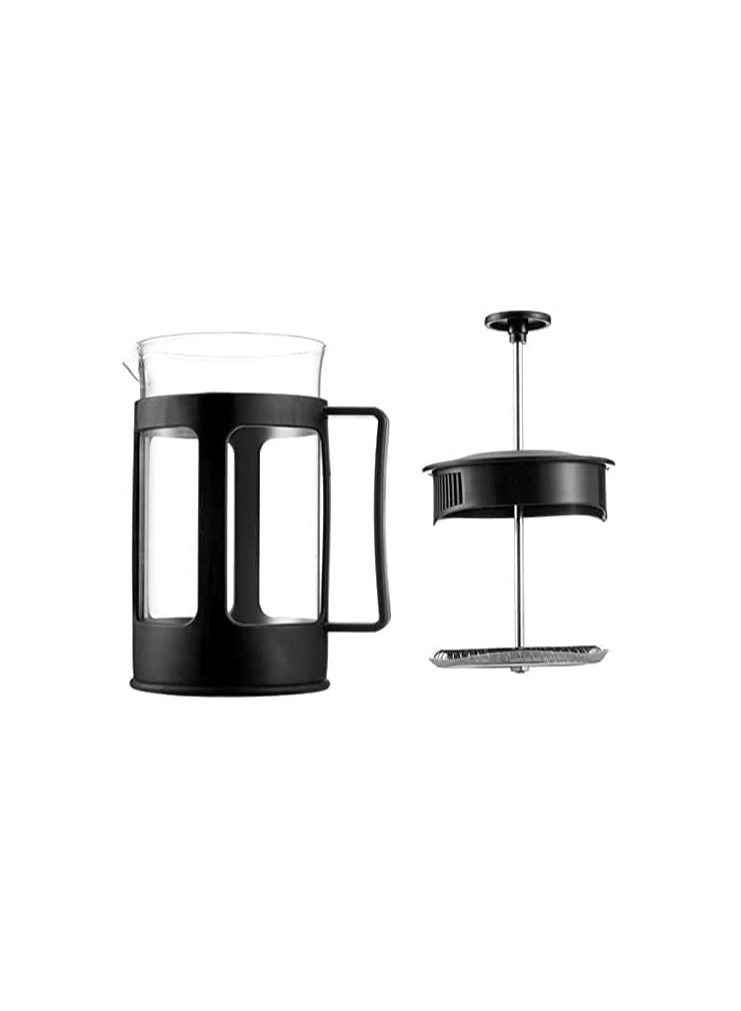 MIBRU Coffee French Press Coffee Maker Machine Coffee Pot Premium High Borosilicate Glass Carafe 304 Grade Stainless Steel Durable Plastic Frame 1-2 Cup 350ml - Image 5