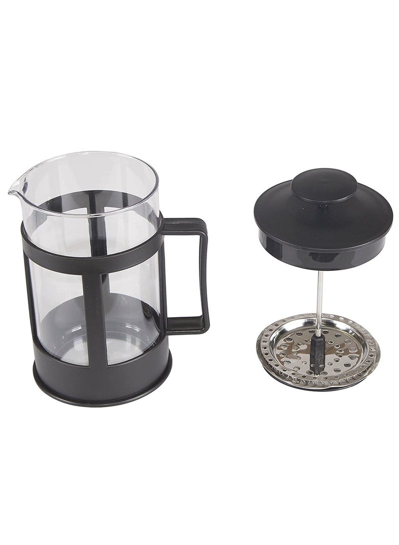 MIBRU Coffee French Press Coffee Maker Machine Coffee Pot Premium High Borosilicate Glass Carafe 304 Grade Stainless Steel Durable Plastic Frame 1-2 Cup 350ml - Image 4