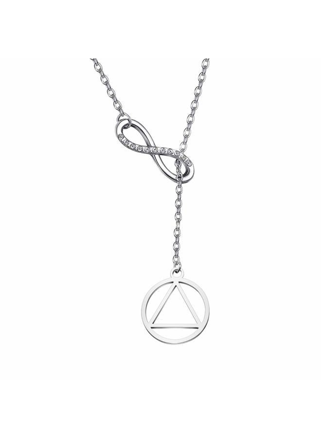 BNQL AA Gift Sobriety Necklace Recovery Jewelry Alcoholics Anonymous Gifts - Image 1