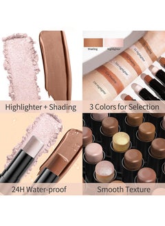 2 in 1 Contouring Stick Highlighter & Shading-Contour Stick Makeup Bronzer Stick Face Makeup Wonder Stick Face Brightens and Shades Pencil #03 - pzsku/Z13B7969F9D167FEC3FA4Z/45/_/1735991383/5c19d180-54ee-4645-beaa-703f2e4905d6