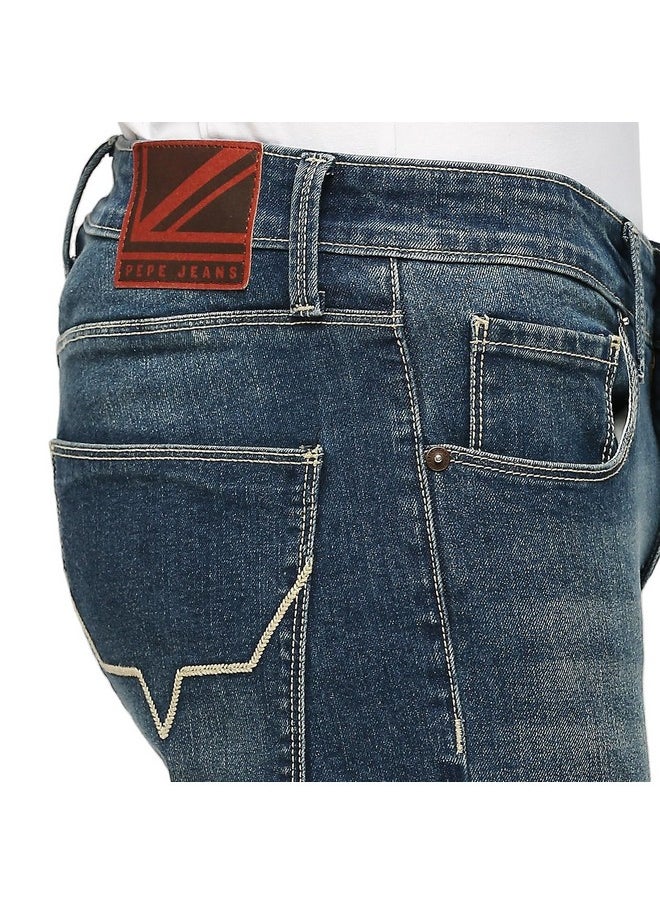 Pepe Jeans - Pepe Jeans Men's Slim Jeans (PM207417Q033_Tinted Dark Used Blue - Image 1