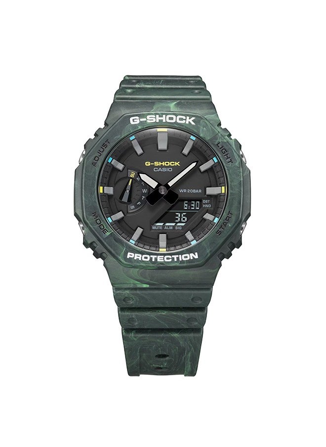 CASIO - CASIO GA-2100FR-3A Forest Green Ultra-Thin Outdoor Sports Watch with Style and Functionality - Image 1