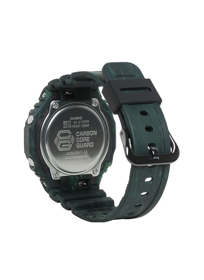 CASIO - CASIO GA-2100FR-3A Forest Green Ultra-Thin Outdoor Sports Watch with Style and Functionality - Image 1