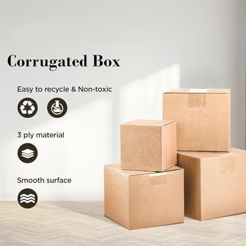 Kuber Industries Corrugated Box | 3 Ply Corrugated Packing Box | Corrugated for Shipping | Corrugated for Courier & Goods Transportation | Packing Storage Box | 50 Pcs Set | P02 | Brown - Image 4